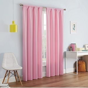 Pink Curtains 42in by 84 in 2 panels